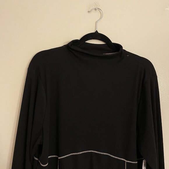 Old Navy Women XXL Black Ribbed Go-Dry Long Sleeve UltraLite Mock-Neck Top NWT - Picture 5 of 11